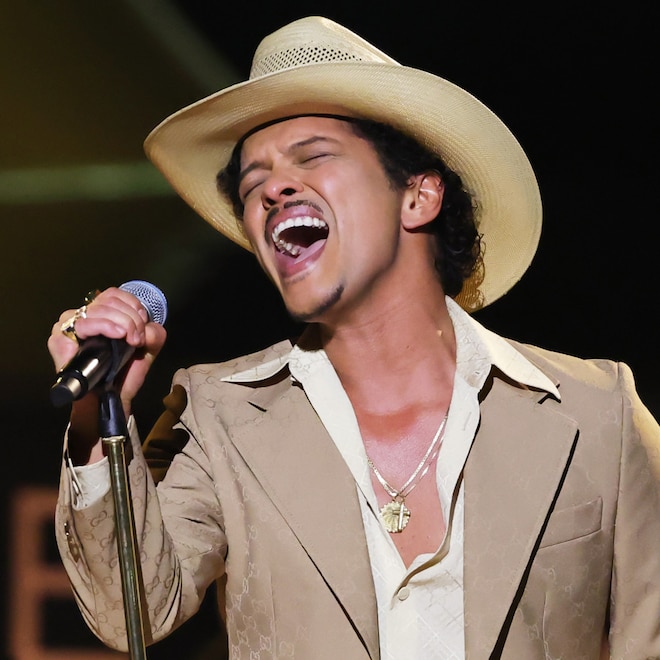 Bruno Mars performs at the Grammys 2025